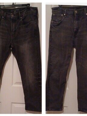 Men's BR Dark Gray Straight Jeans 35x30. And LEVI strauss Co 34x30